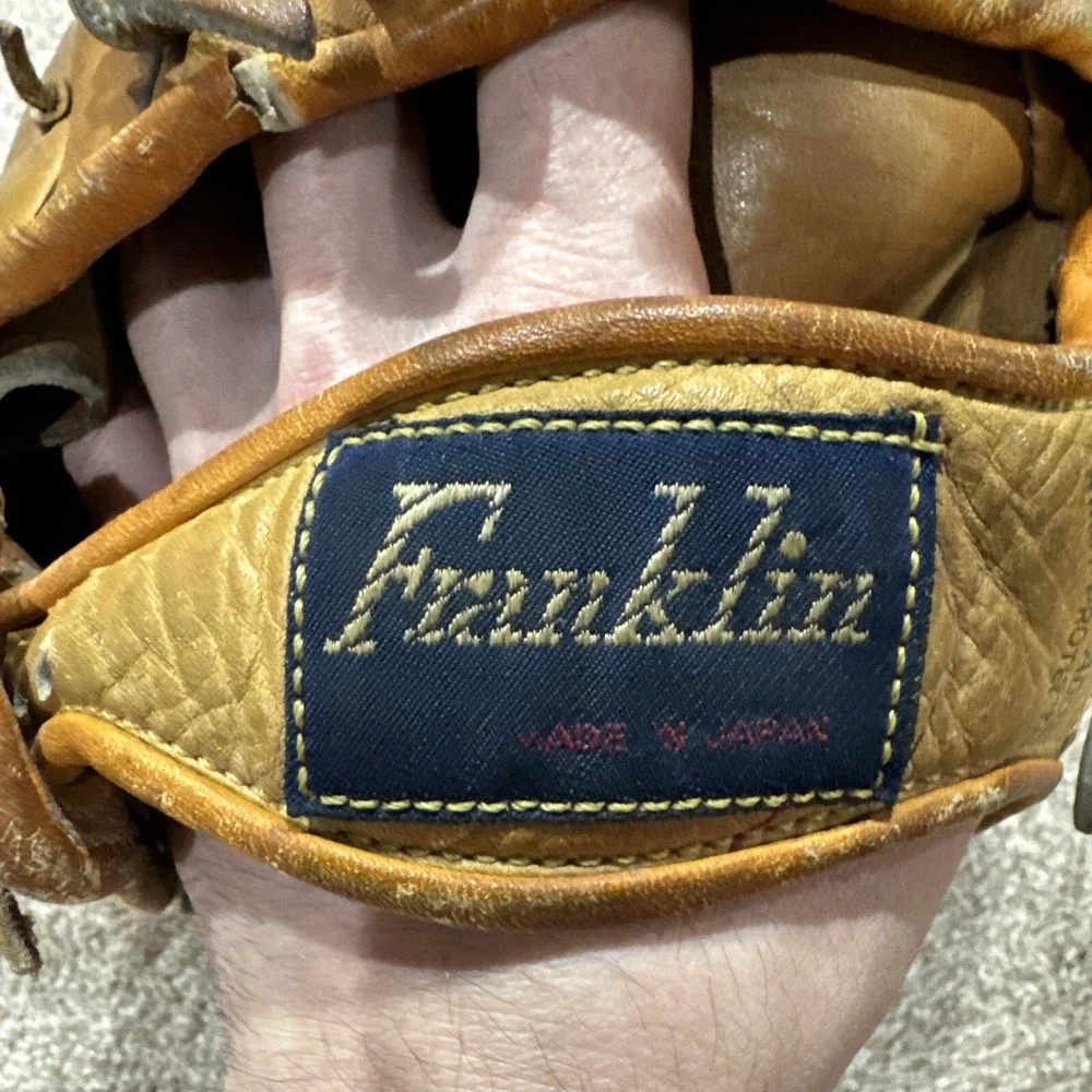 Vintage Franklin F153 Brown Leather Baseball Glove Flexomatic Horse & Cowhide